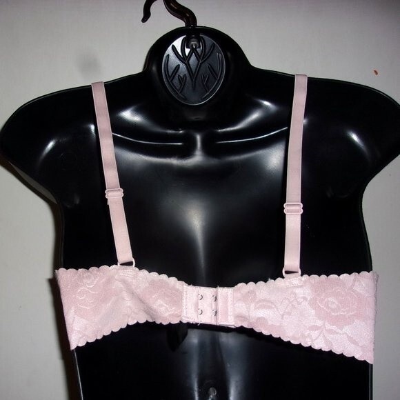 Youmita Peach Whip Lace Demi 36C Bra & Coordinating Medium Seamless Panty NWT - Picture 6 of 11